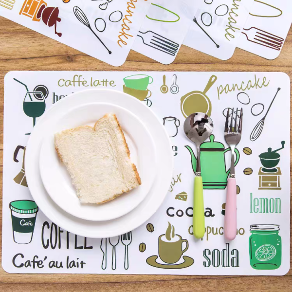 Factory Direct High Quality Custom Printing PP Reversible Individual Table Mats Placemat Set