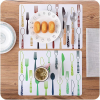 Factory Direct High Quality Custom Printing PP Reversible Individual Table Mats Placemat Set