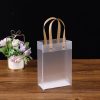 New Product Clear Luxury PP Handbag With Handle Reusable Custom Logo Plastic Tote Bag for Shopping Packaging Bag