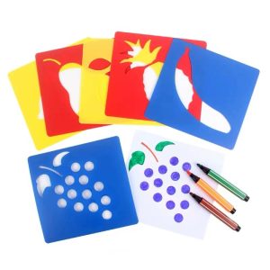 Children's Drawing Stencils - PP Eco - friendly Tracing Boards, Early Education DIY Hollow Out Painting Toys