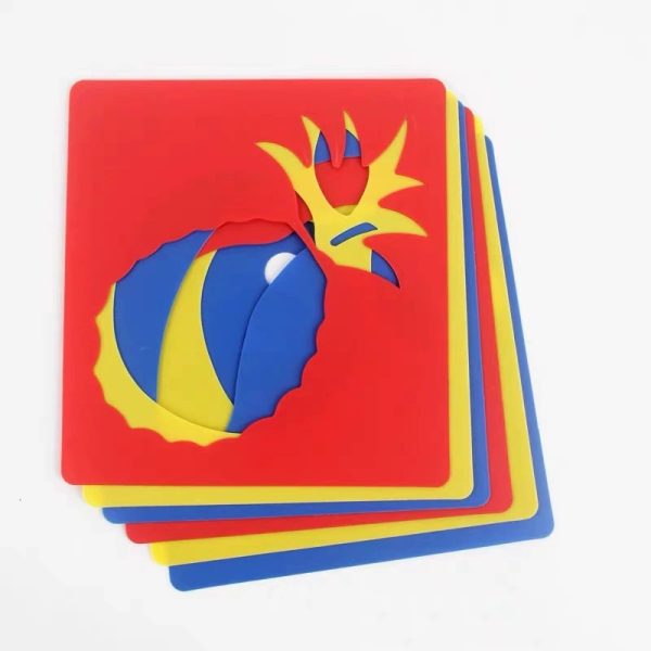 Children's Drawing Stencils - PP Eco - friendly Tracing Boards, Early Education DIY Hollow Out Painting Toys