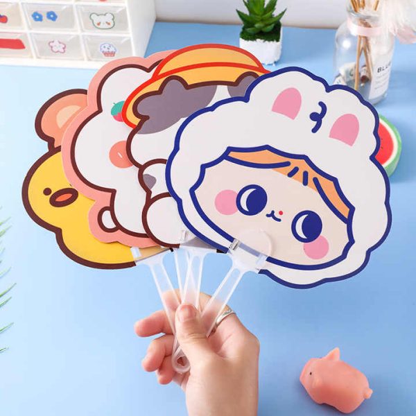 Personalised Hand Fans OEM Logo Printing PP Mini Fan Hand Wholesale Customize Advertising Cheap PP Plastic Hand Fan
