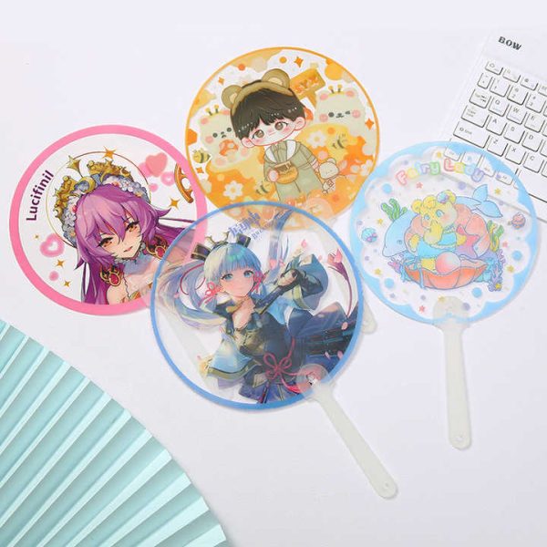 Personalised Hand Fans OEM Logo Printing PP Mini Fan Hand Wholesale Customize Advertising Cheap PP Plastic Hand Fan