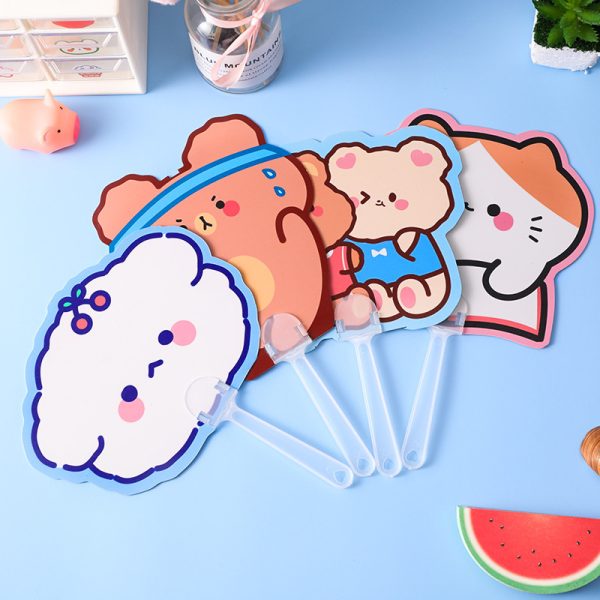 Personalised Hand Fans OEM Logo Printing PP Mini Fan Hand Wholesale Customize Advertising Cheap PP Plastic Hand Fan
