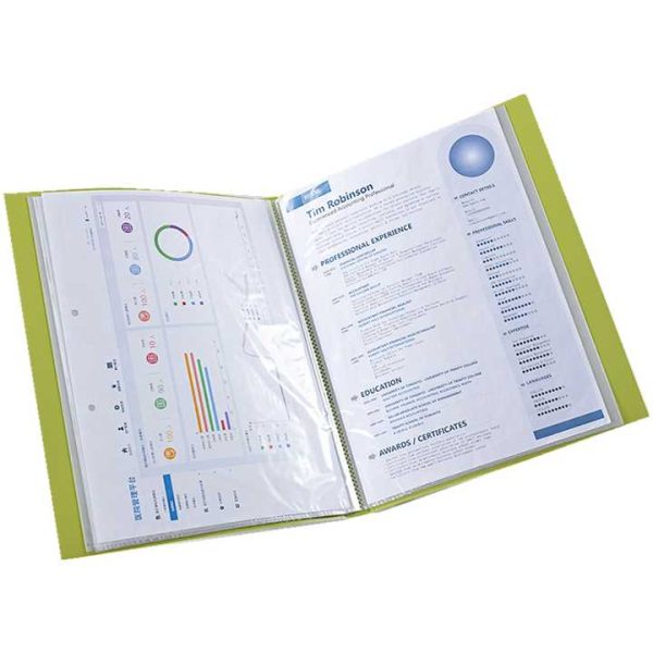 A4 PP clear Transparent Refillable Display Pocket File Folder Presentation clear Book