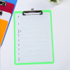 A4 Folder Writing Board PP Clip File Transparent Plastic Belt Scale Bulletin Pad Board Document Clip Office Supplies