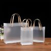 New Product Clear Luxury PP Handbag With Handle Reusable Custom Logo Plastic Tote Bag for Shopping Packaging Bag