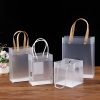 New Product Clear Luxury PP Handbag With Handle Reusable Custom Logo Plastic Tote Bag for Shopping Packaging Bag